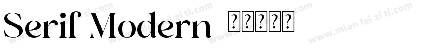 Serif Modern字体转换